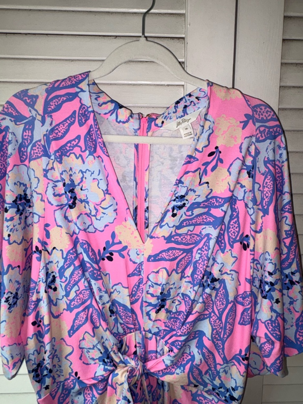 Lilly Pulitzer Wisteria Maxi Dress Size 16 Totally Koalafied Pink Blue Floral - Picture 3 of 7